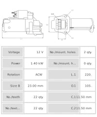 Motor de arranque S9015