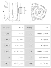 ALTERNADOR NUEVO A4005
