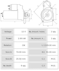 Motor de arranque S6166