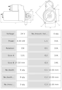 Motor de Arranque S0080